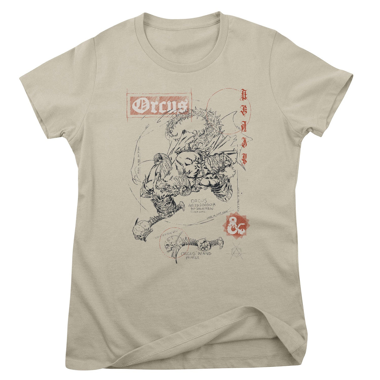 D&D Orcus Sketch Girly Tee