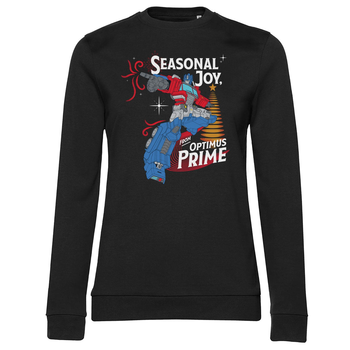 Seasonal Joy From Optimus Prime Girly Sweatshirt
