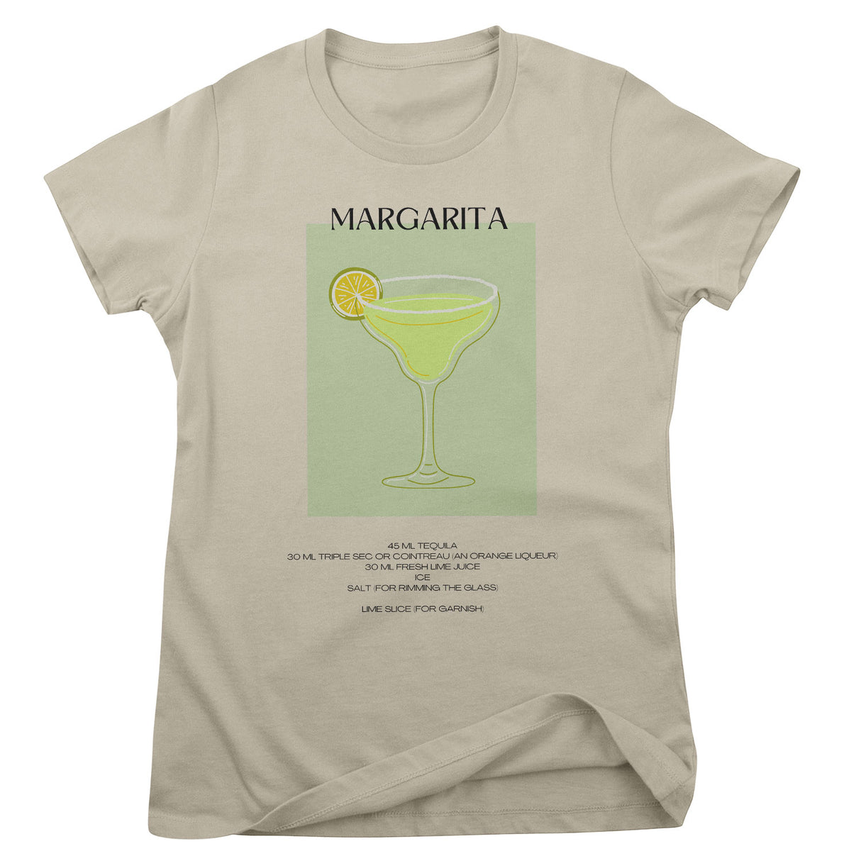 Margarita - Coctail Recipe Girly Tee