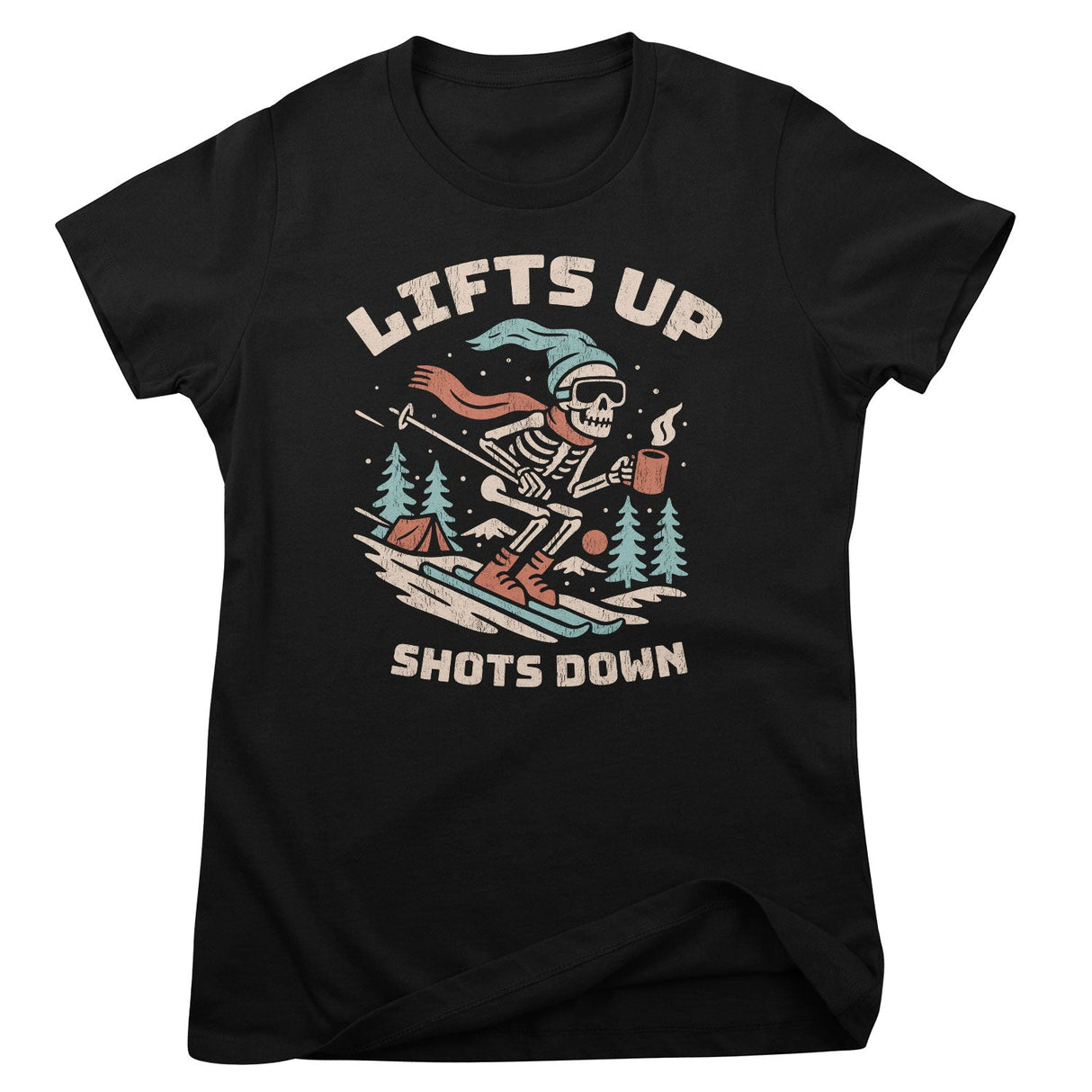 Lifts Up - Shots Down Girly Top