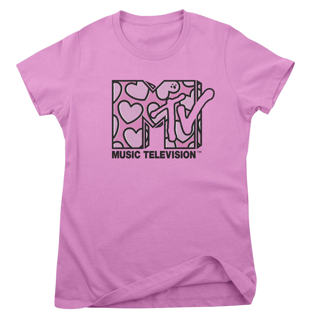 MTV Heart Patter Logo Girly Tee