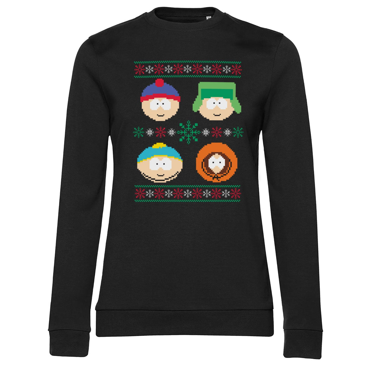 South Park 8-bit Christmas Pattern Girly Sweatshirt