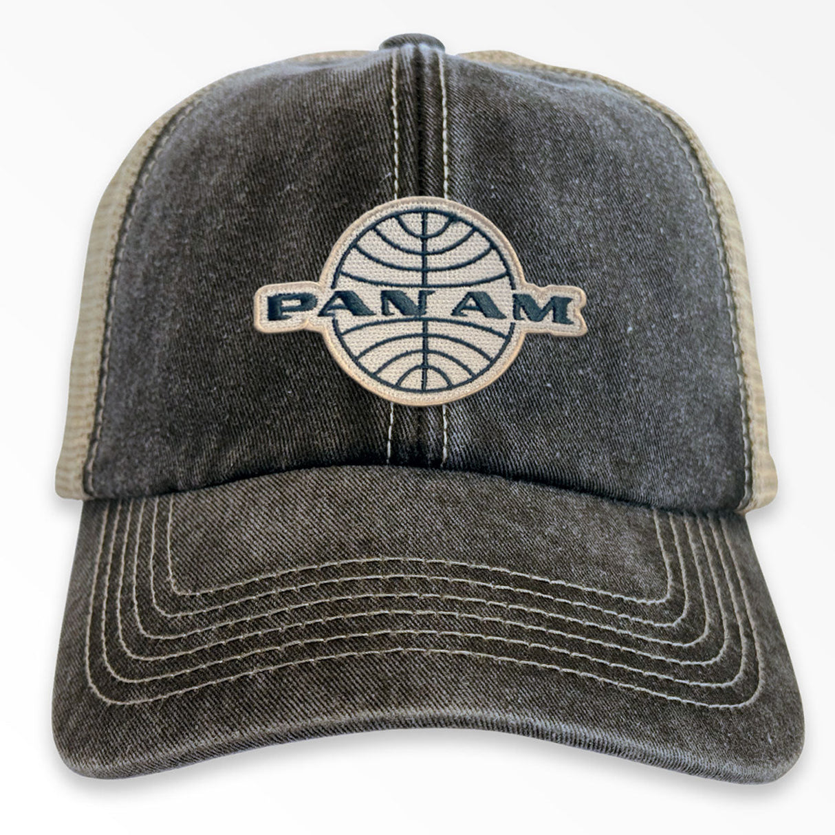 Pan-Am Retro Logo Patch Vintage Trucker Cap