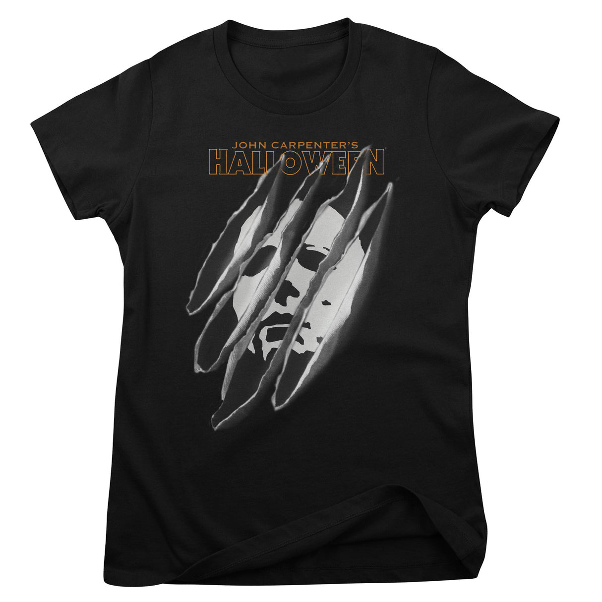 Halloween  - Michael Myers Slashed Mask Girly Tee