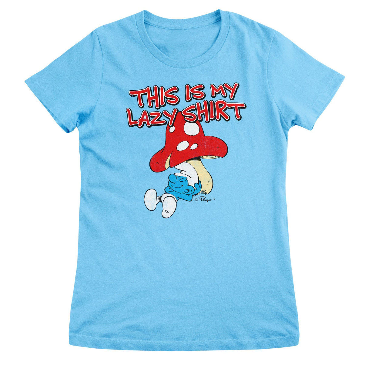 The Smurfs - This Is My Lazy Shirt Girly Tee