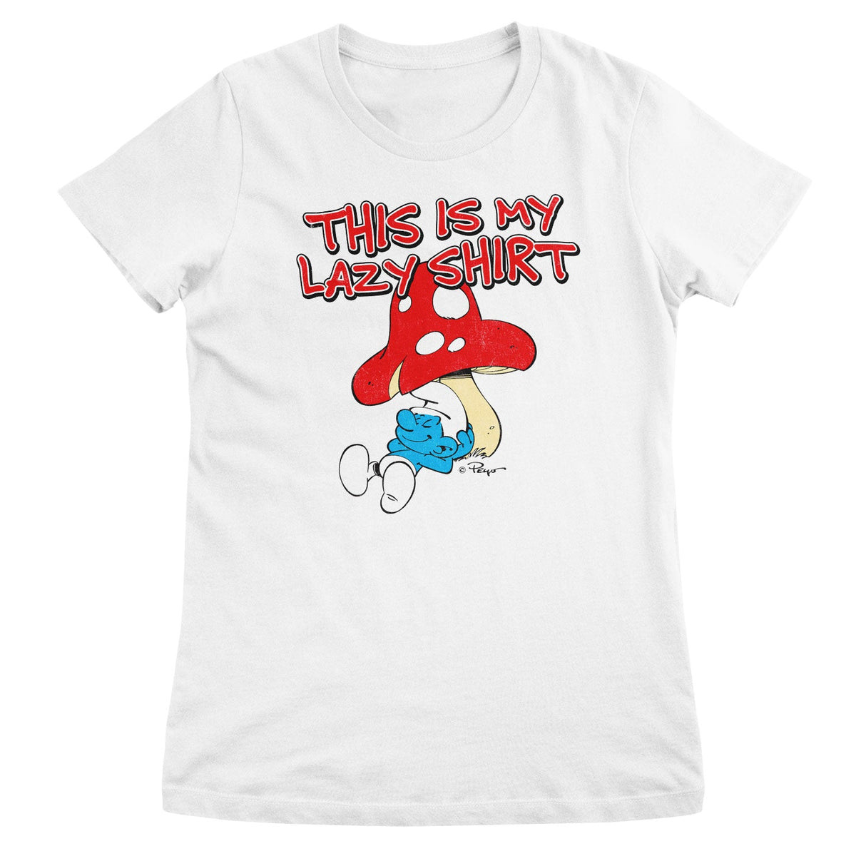 The Smurfs - This Is My Lazy Shirt Girly Tee