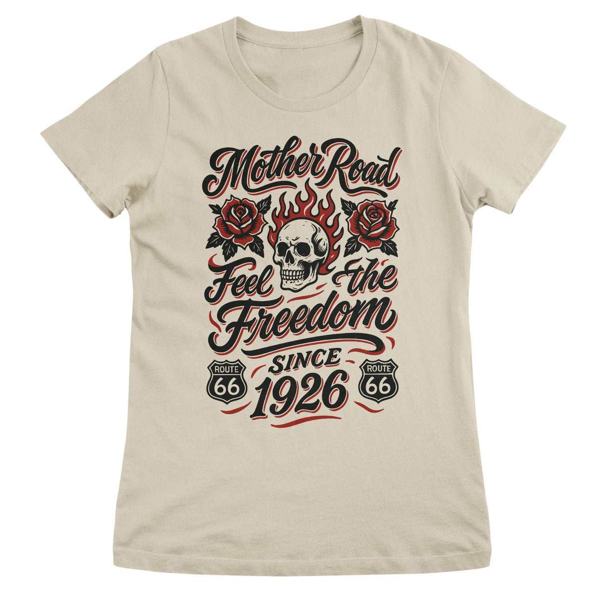 Route 66 Freedom Roses Girly Tee