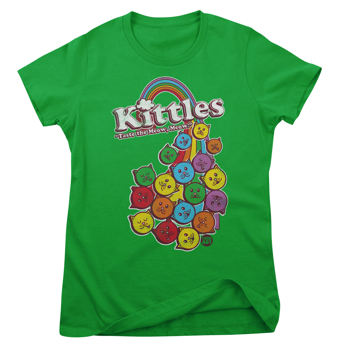 Kittles - Taste The Meow Meow - ToddArt Girly Tee