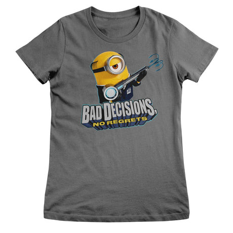 Minions - Bad Decisions No Regrets Girly Tee