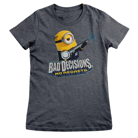 Minions - Bad Decisions No Regrets Girly Tee