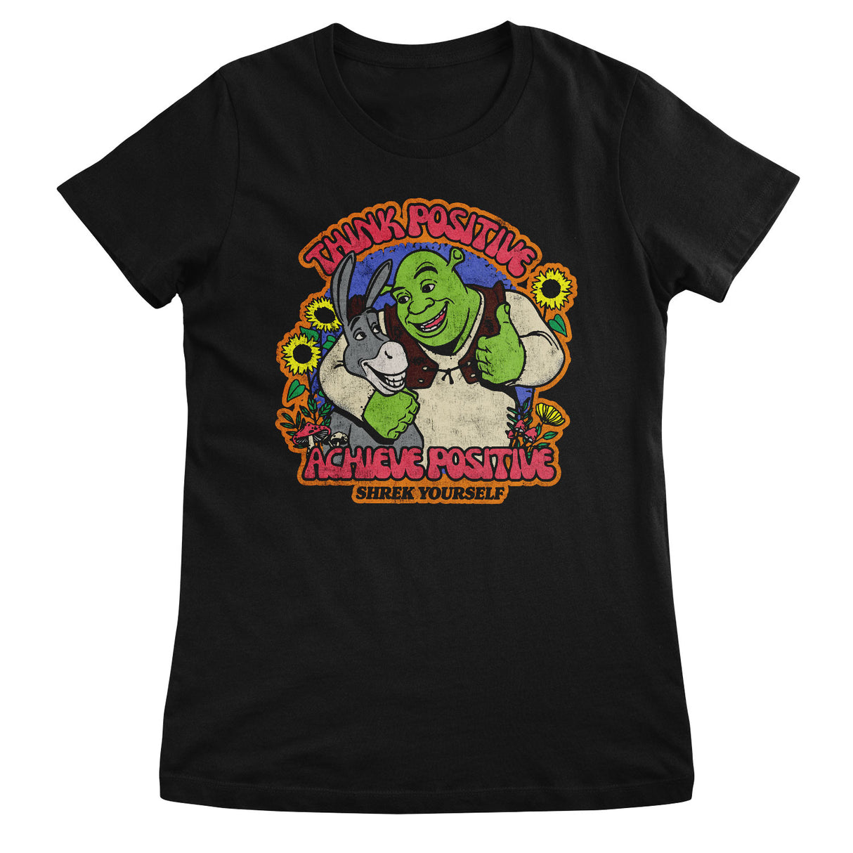 Think Positive - Achieve Positive Girly Tee