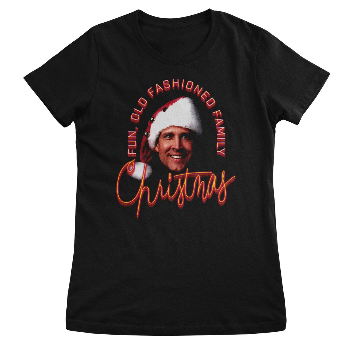 Fun Old Fashioned Christmas Neon Girly Tee