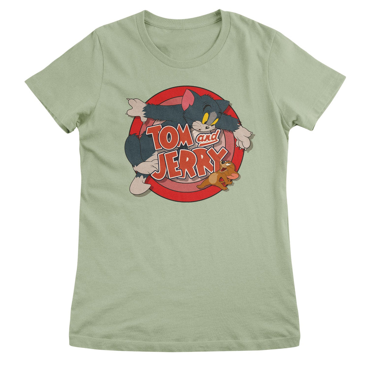 Tom & Jerry - Retro Logo Girly Tee