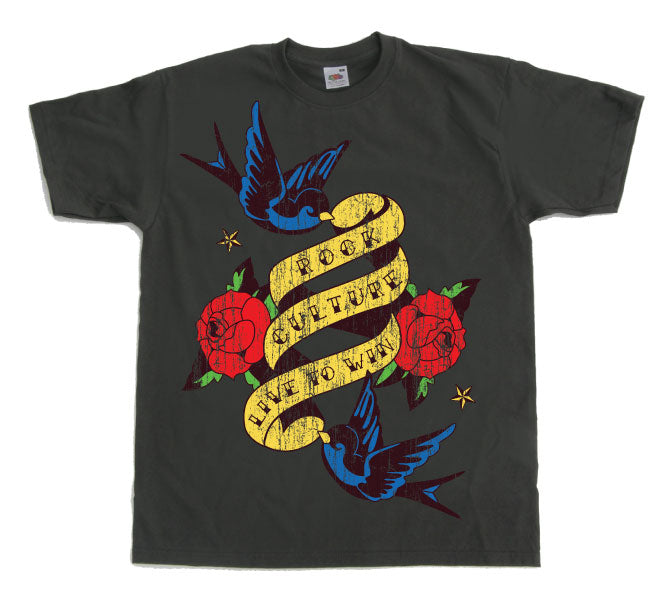 Rock Culture - Live To Win Tattoo T-Shirt