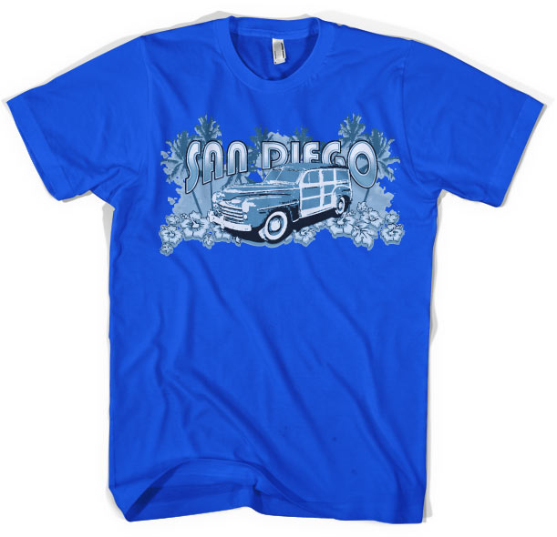 San Diego Woodie T-Shirt