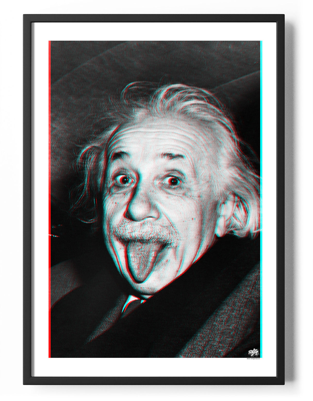 Enstein Anaglyph Photo Poster