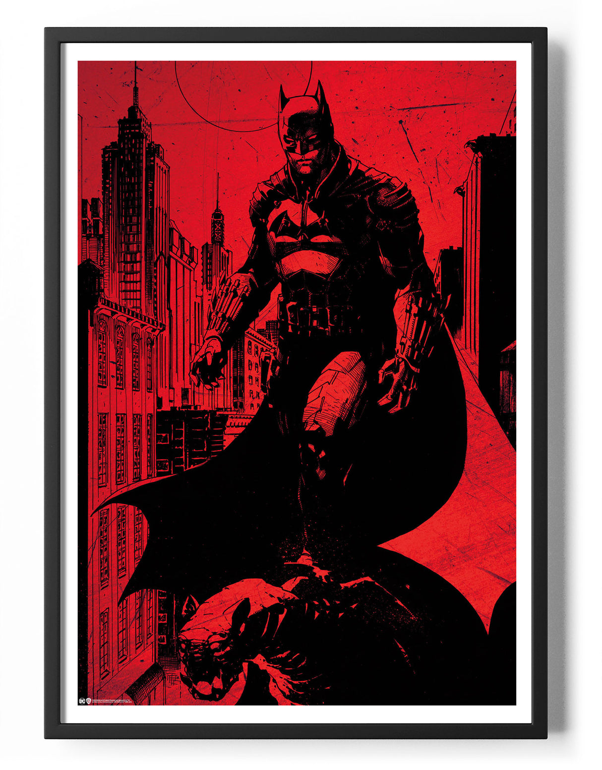 The Batman Sketch City Poster