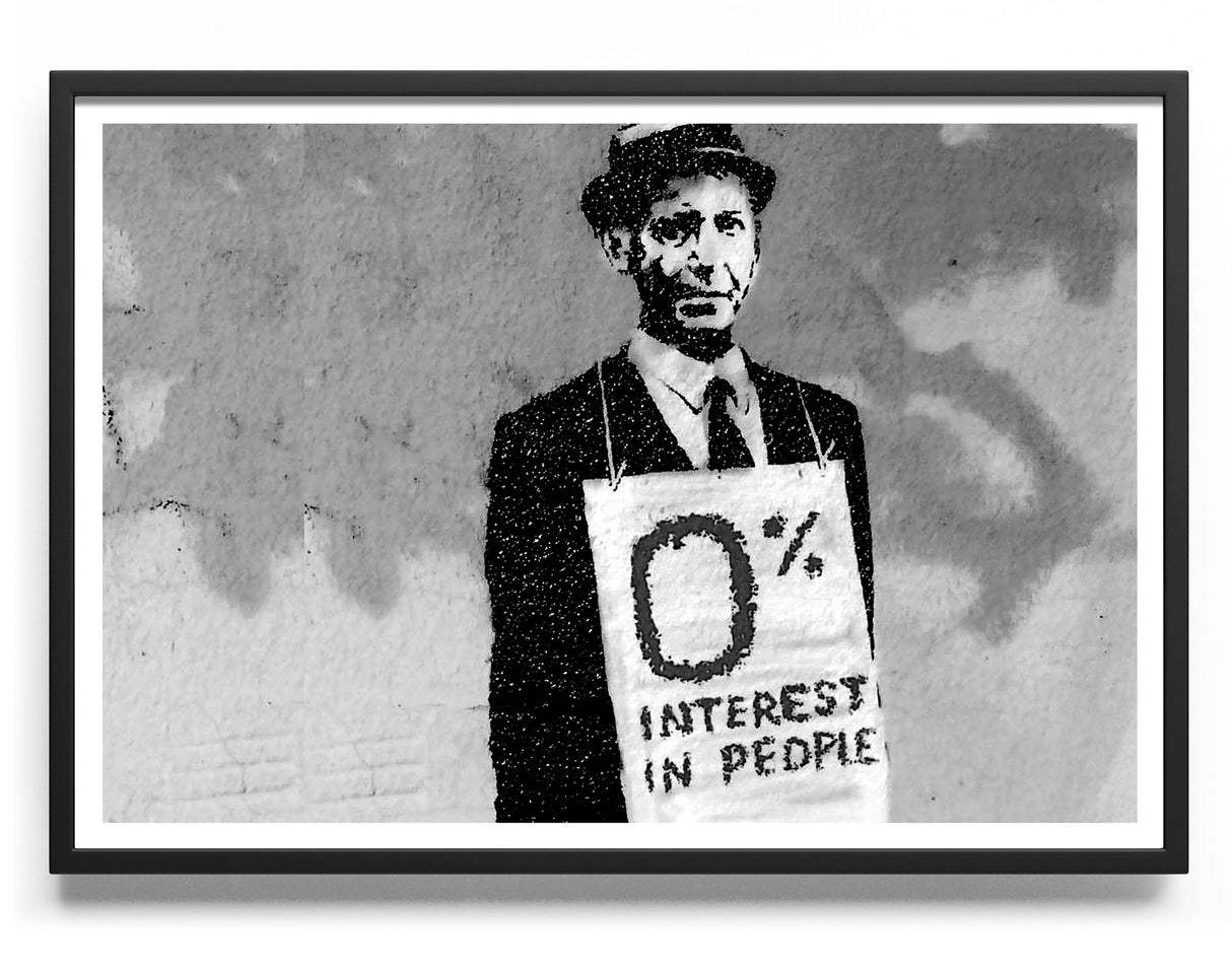 0% Interest In People Poster