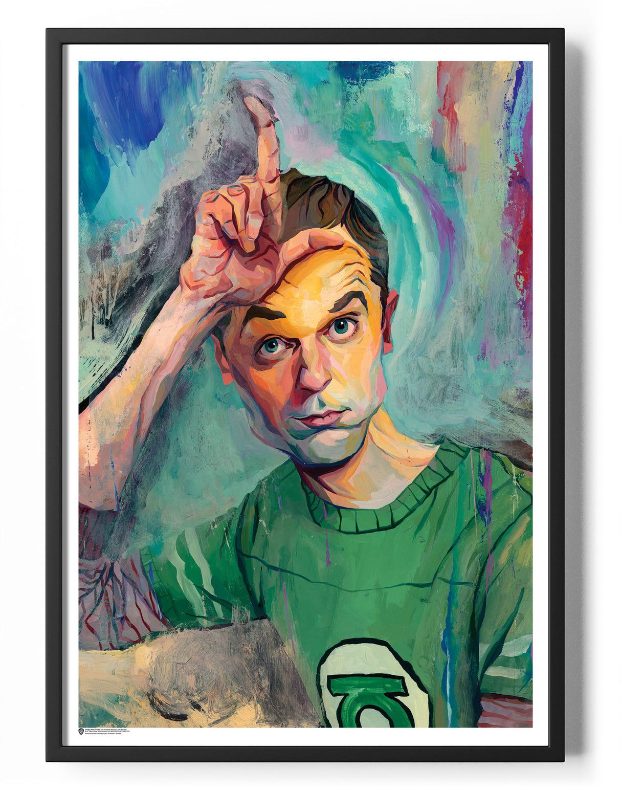 Sheldon Cooper Portrait Painting Poster