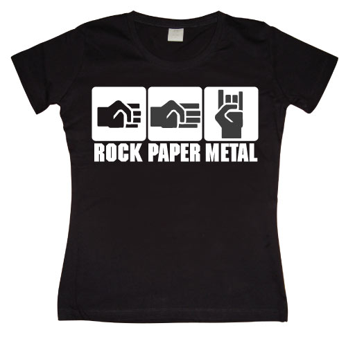 Rock-Paper-Metal Girly T-shirt