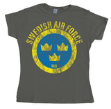 Swedish Airforce Distressed Girly T-shirt