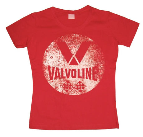 Valvoline Racing Distressed Girly T-shirt