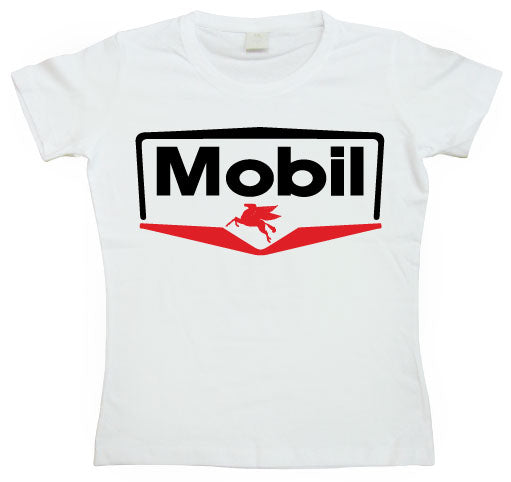 Mobil Logo Girly Tee