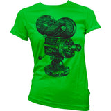 Movie Camera Sketch Girly T-Shirt