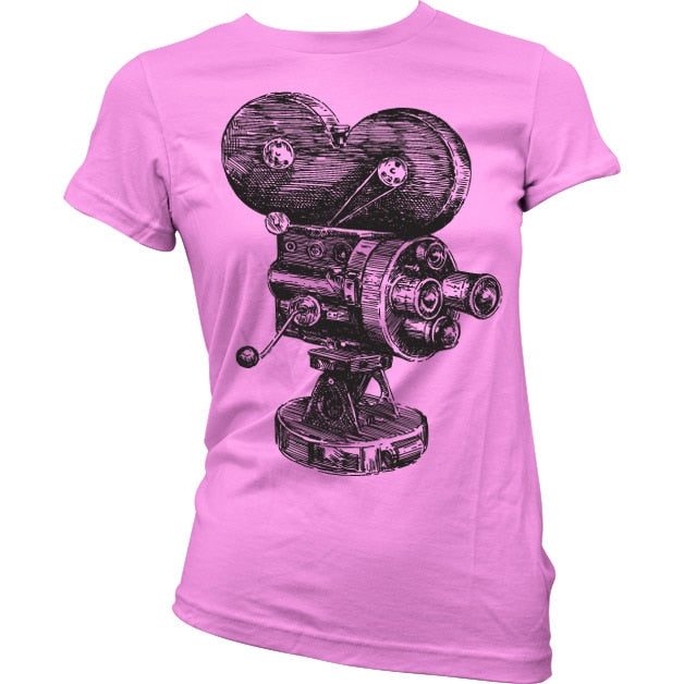 Movie Camera Sketch Girly T-Shirt