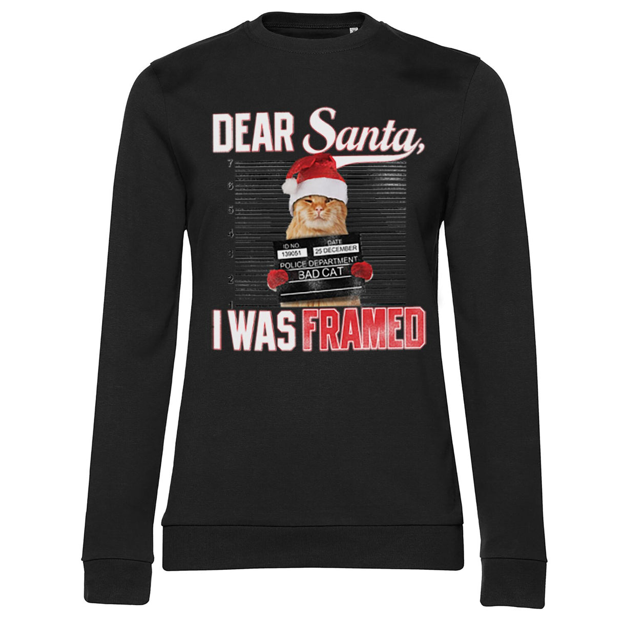 Dear Santa - I Was Framed Girly Sweatshirt