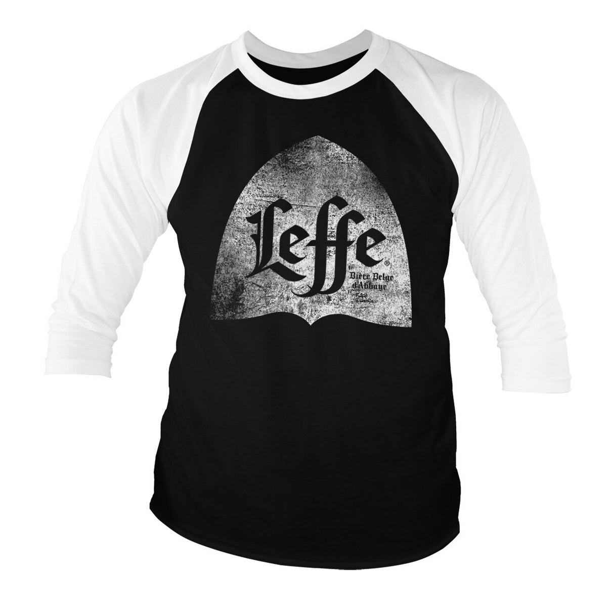 Leffe Distressed Alcove Logo Baseball 3/4 Sleeve Tee