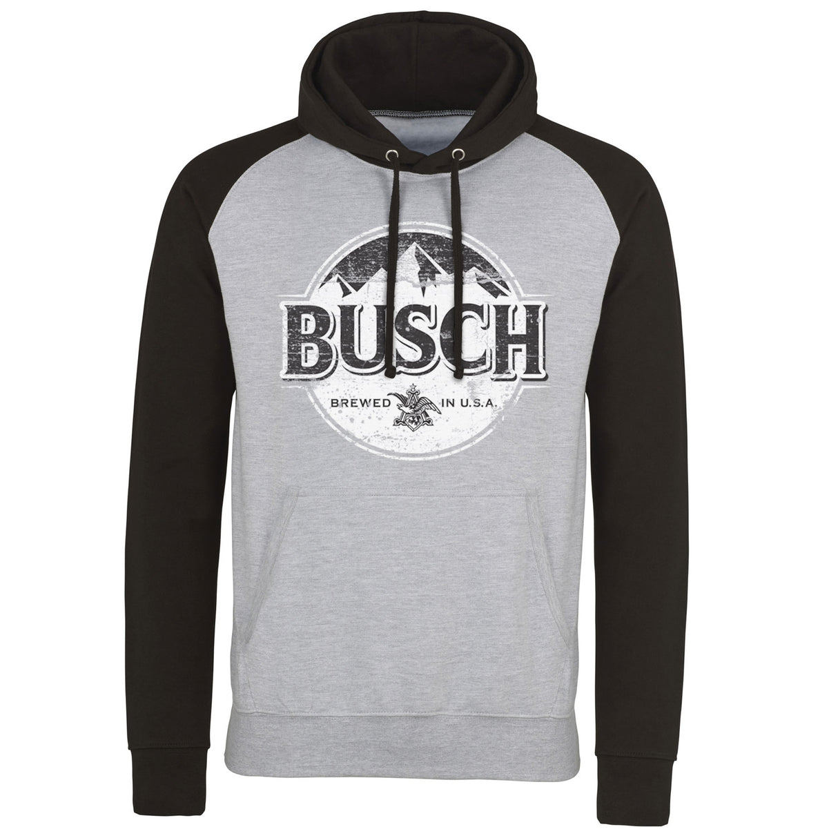 Busch Beer BW Washed Logo Baseball Hoodie