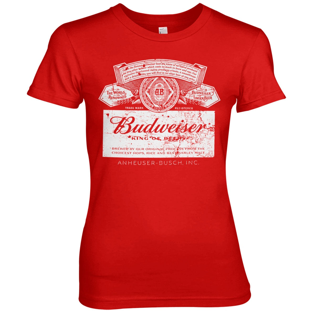 Budweiser Washed Logo Girly Tee