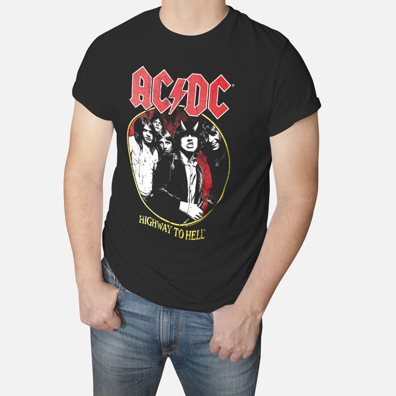 Offiziell AC/DC Problem Child Distressed Kapuzenjacke – Rock Band Hoodie