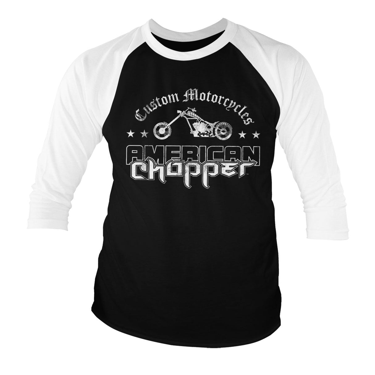 American Chopper Washed Logo Baseball 3/4 Sleeve Tee