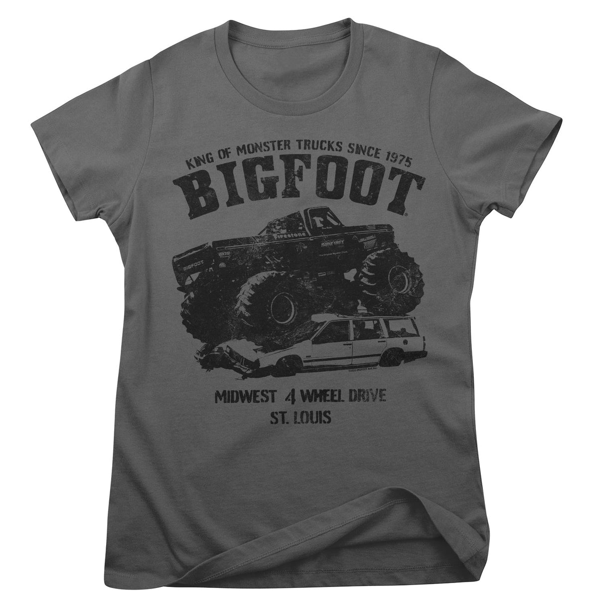 BIGFOOT Monster Car Crush Girly Tee