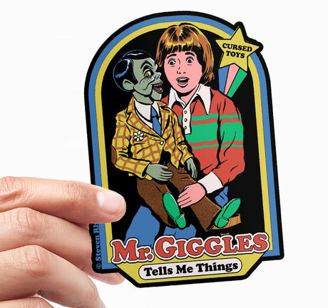 Steven Rhodes - Mr Giggles Tells Me things Sticker