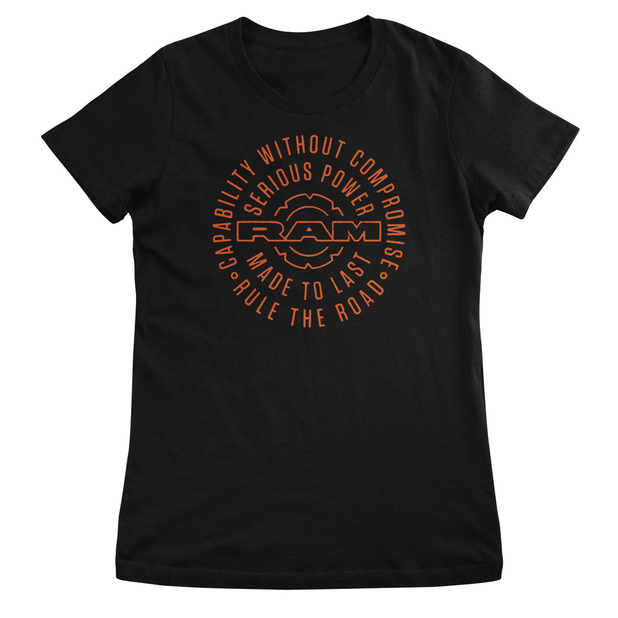 RAM Trucks Circle Wording Girly Tee