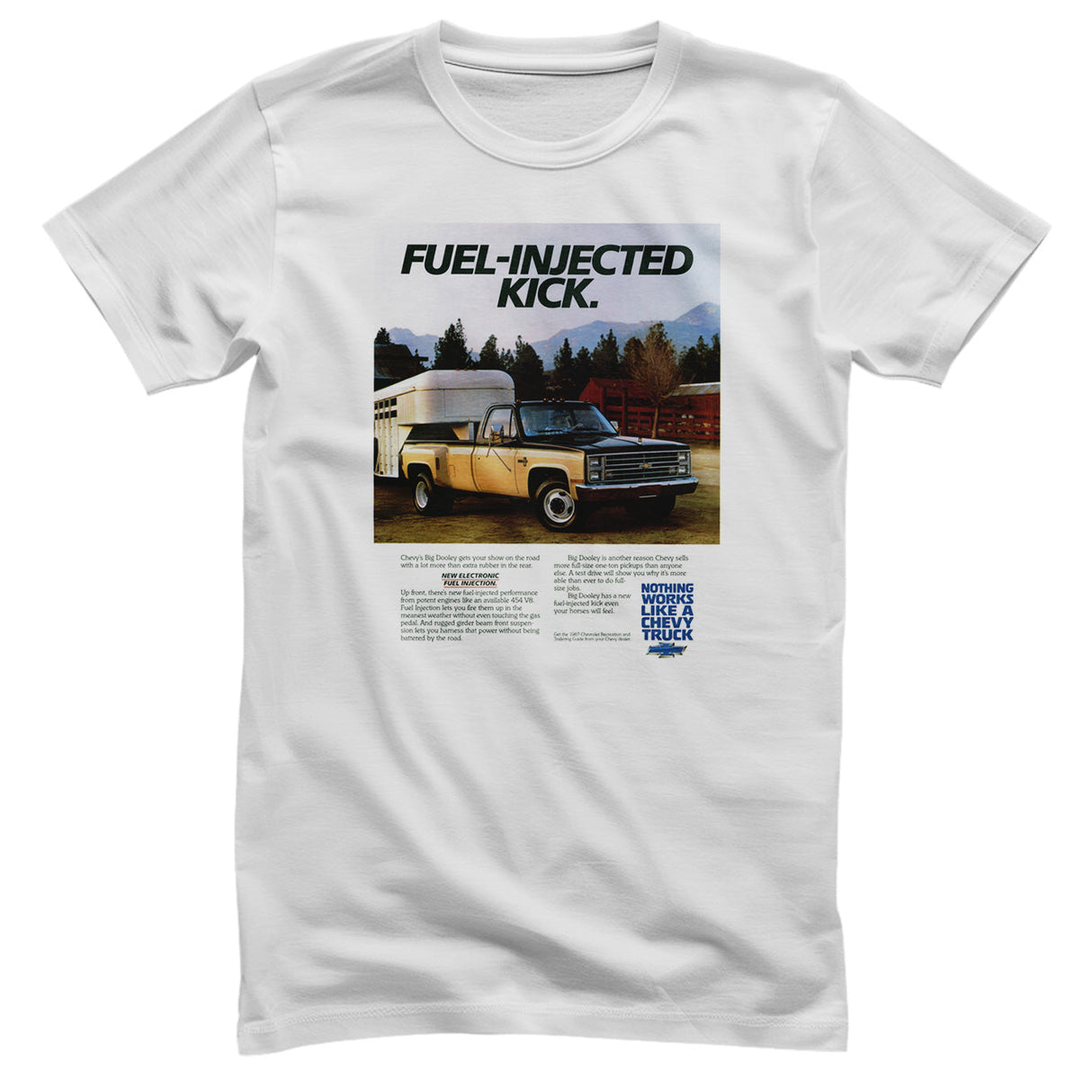 Chevy Truck Fuel-Injected Kick Retro Add T-Shirt