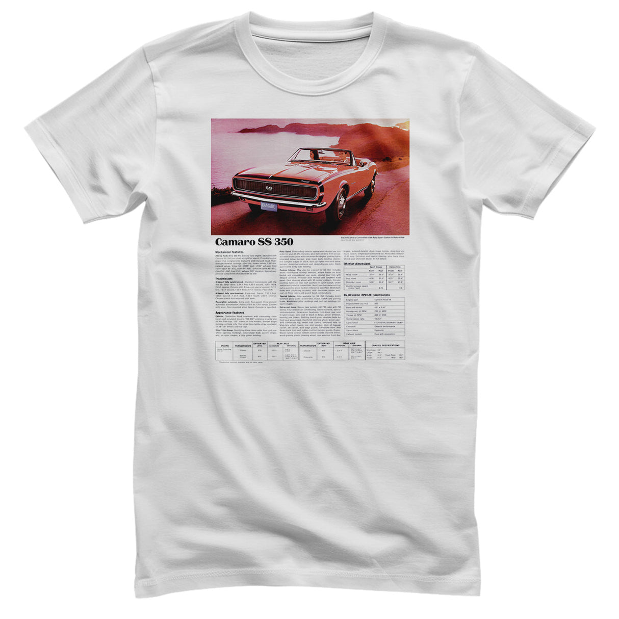 Camaro SS350 Spec Sheet T-Shirt