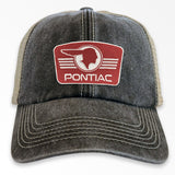 Pontiac Retro Logo Patch Vintage Trucker Cap