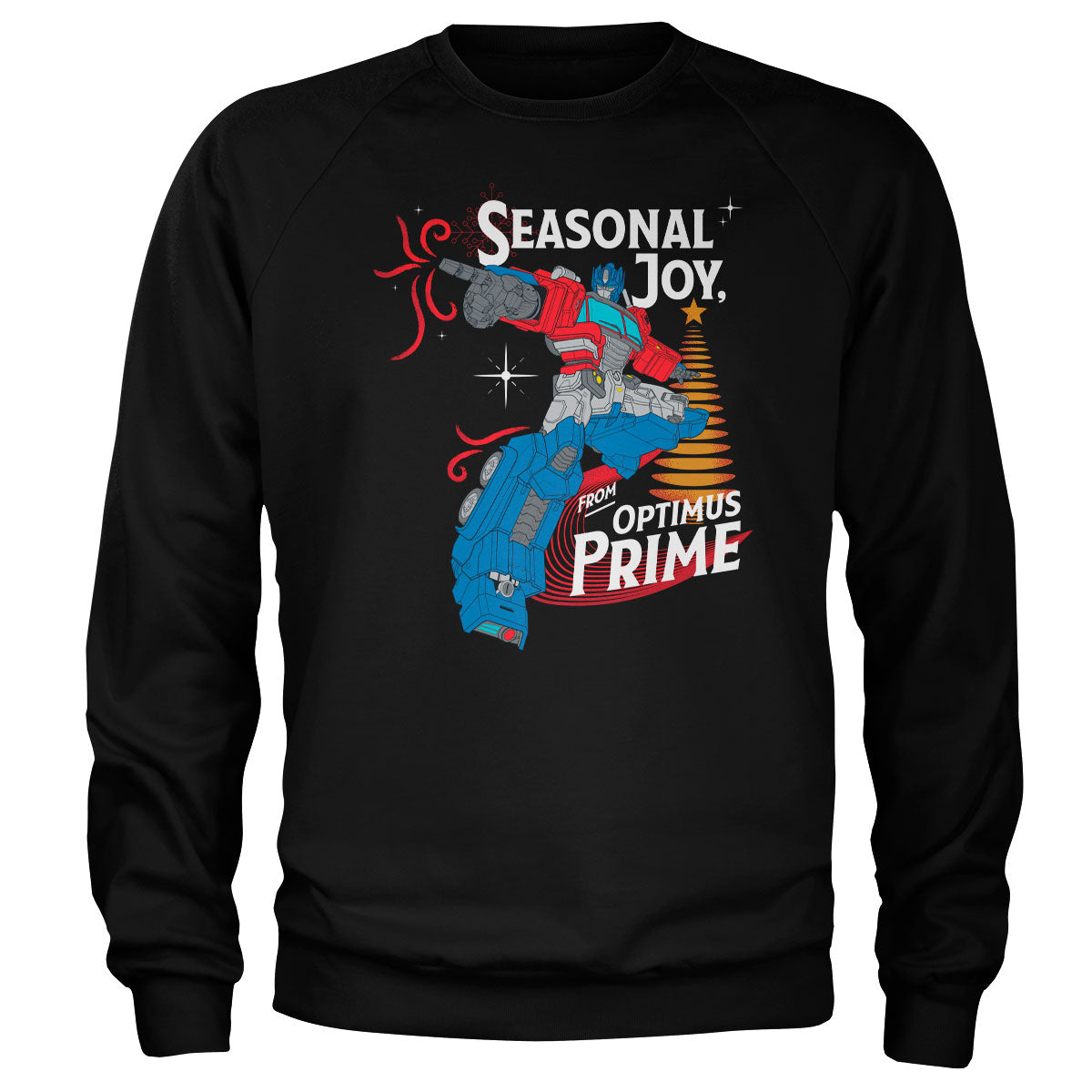 Seasonal Joy From Optimus Prime Sweatshirt