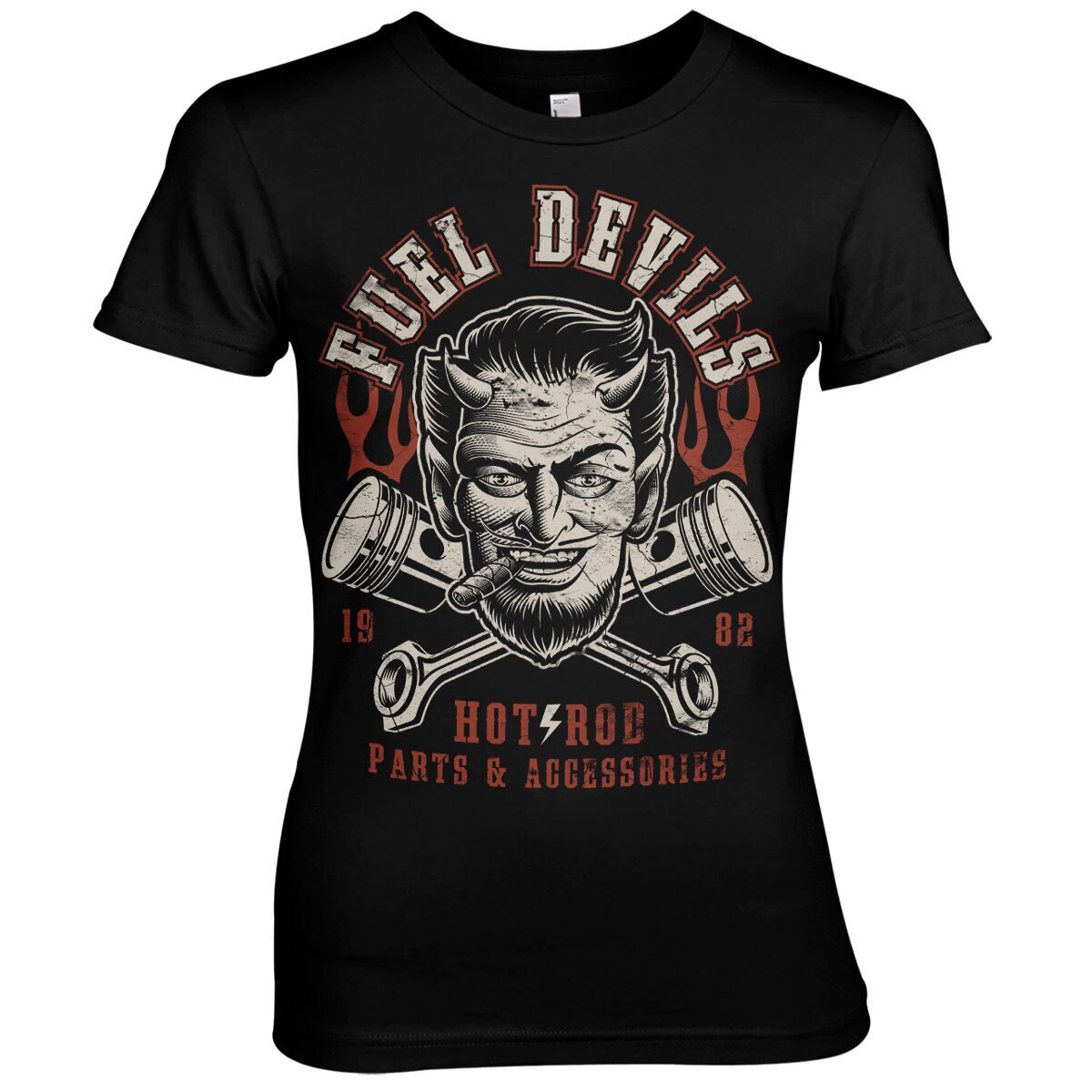 Fuel Devils Satans Pistons Girly Tee