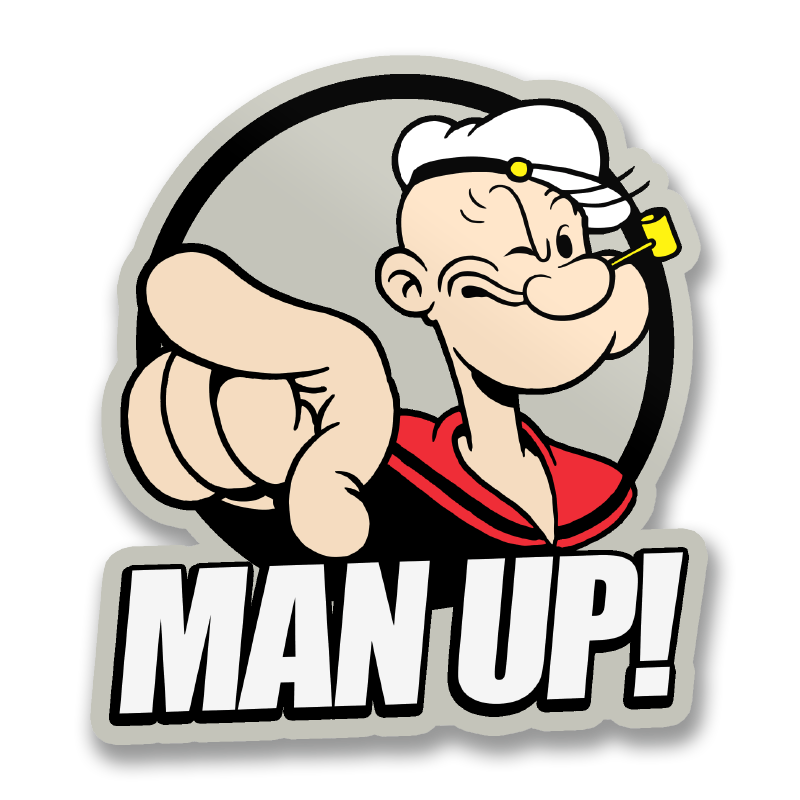 Man Up! Sticker