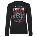 Evel Knievel Wheelie Girly Sweatshirt