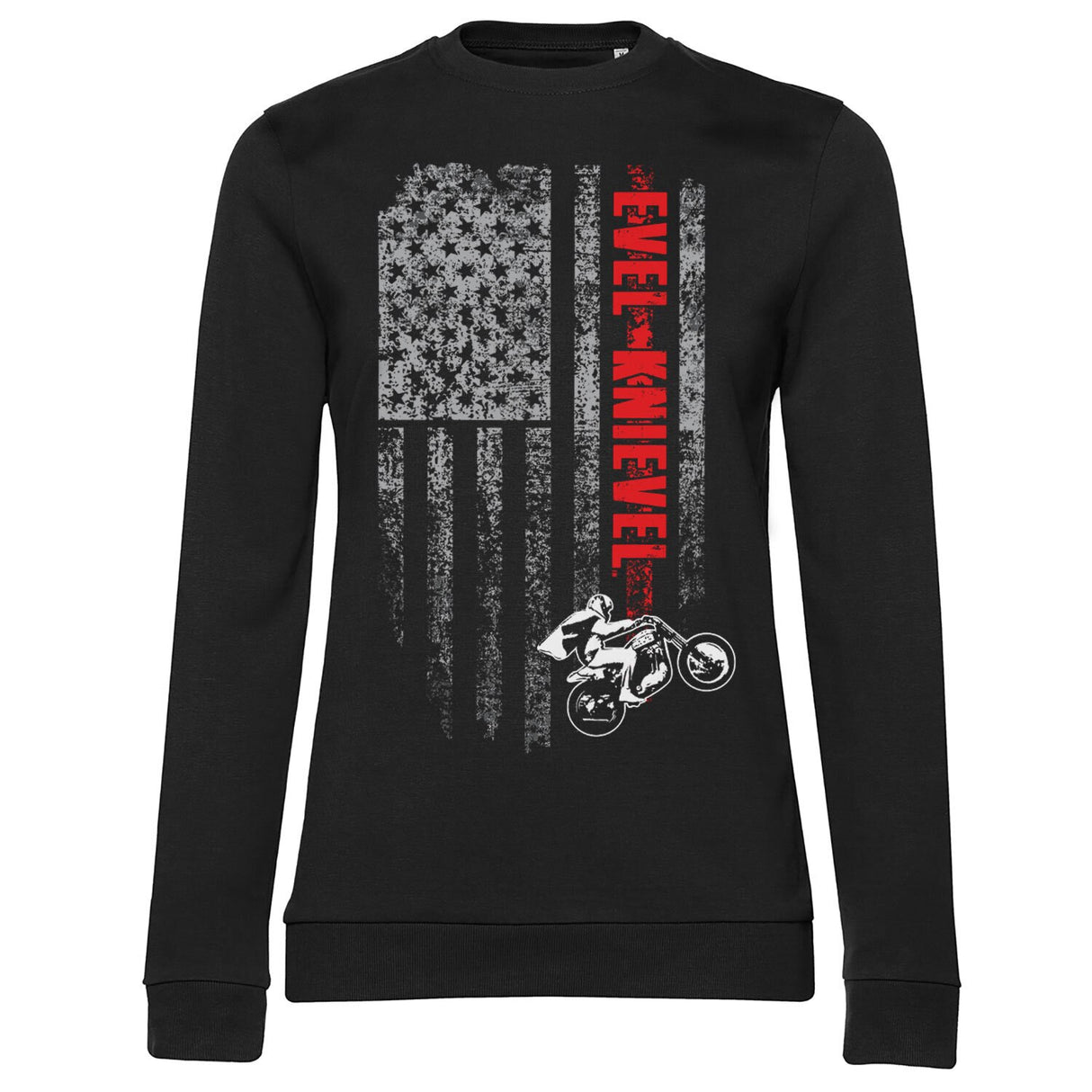 Evel Knievel Flag Girly Sweatshirt