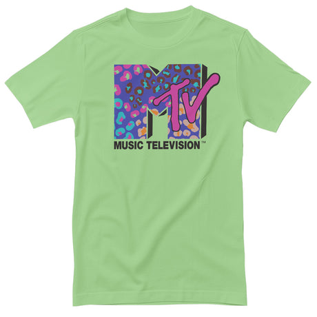 MTV - Colorful Leopard Pattern Logo T-Shirt
