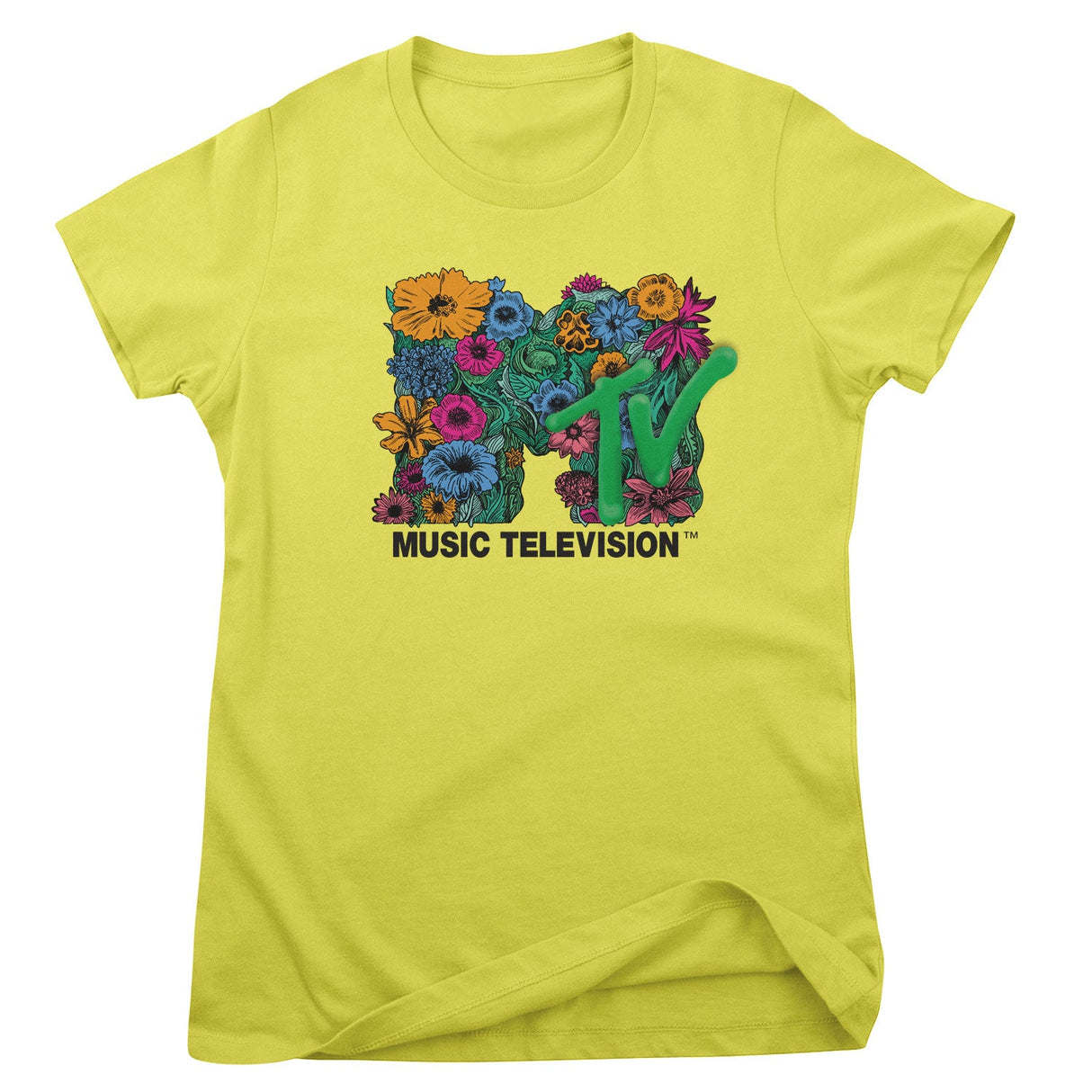 MTV Flower Bouquet Logo Girly Tee