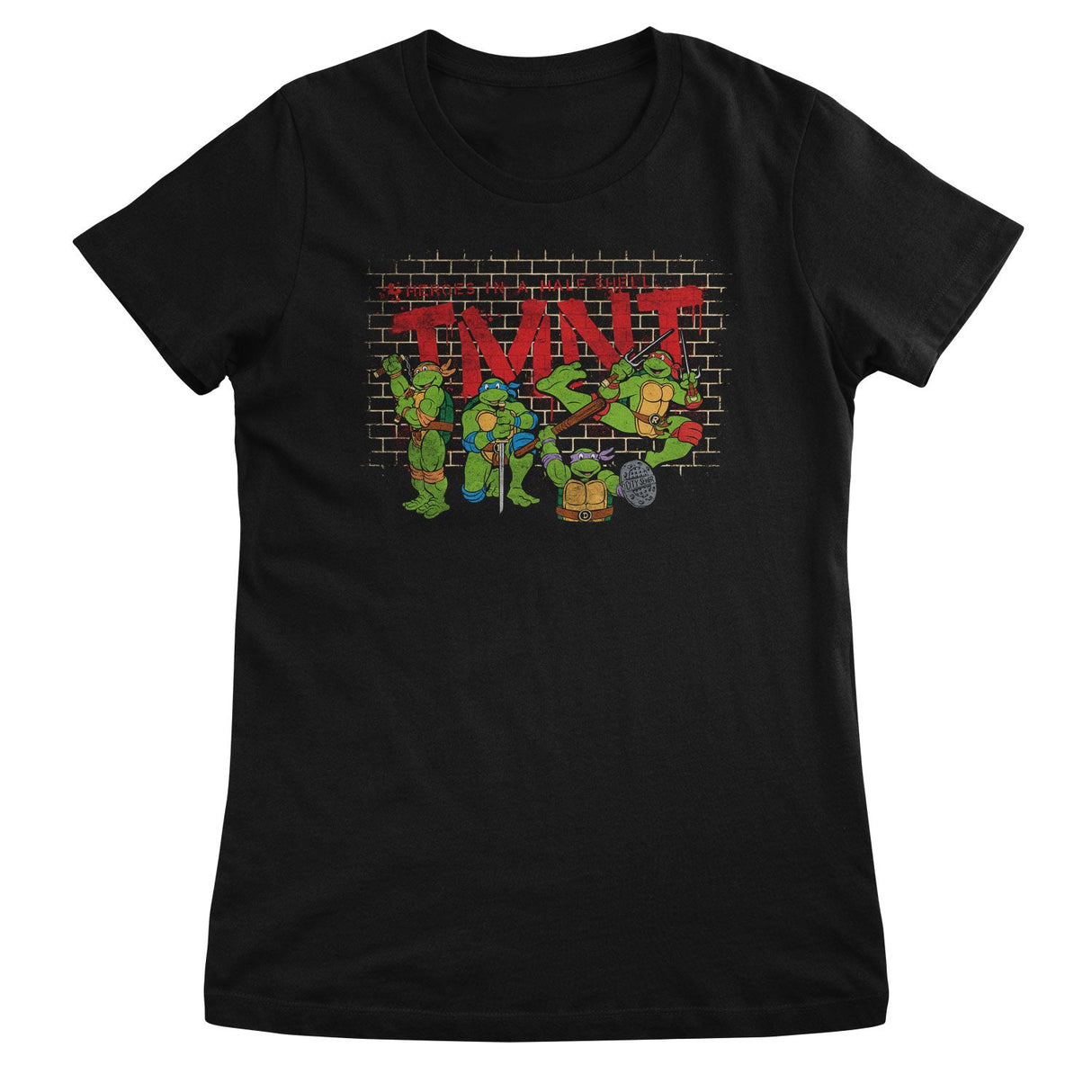 TMNT - Graffiti Wall Heroes Girly Tee