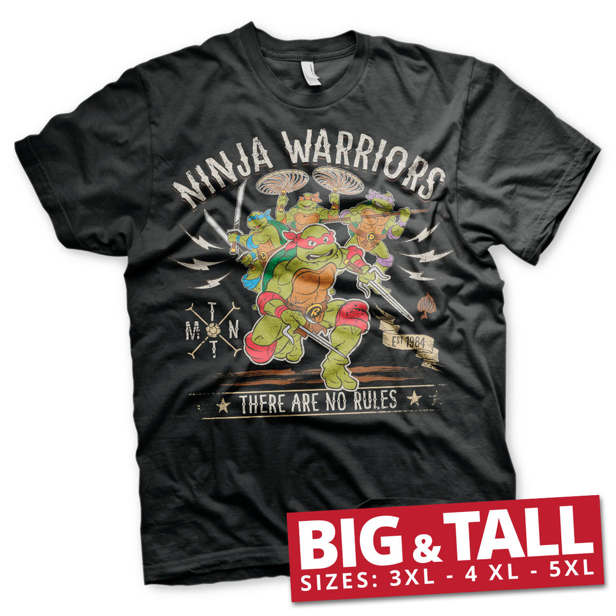 Ninja Warriors - No Rules Big & Tall T-Shirt